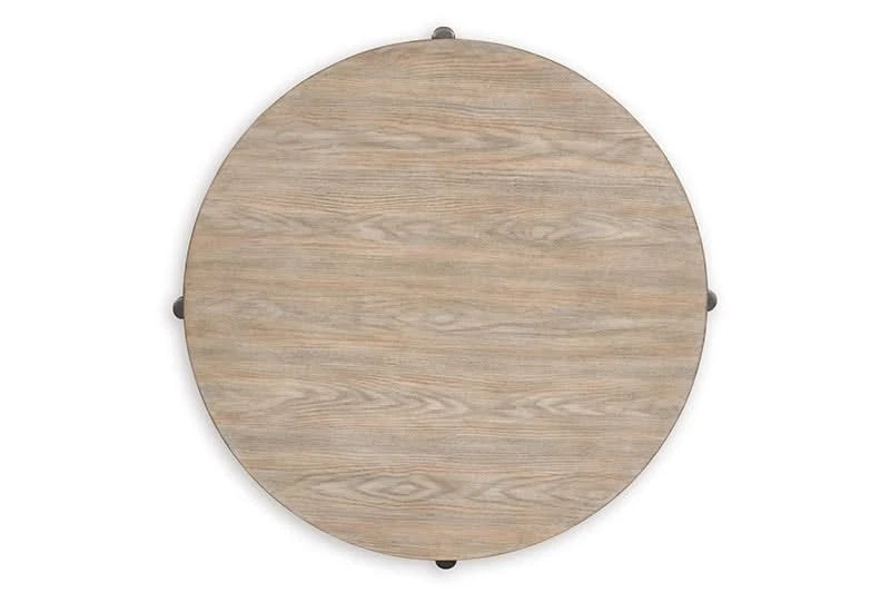 Aragon Light Brown Contemporary Round Coffee Table