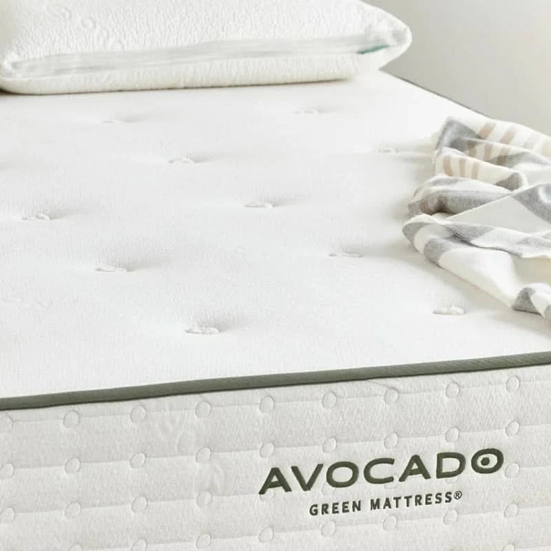 Avocado Green Organic Medium Tight Top Mattress with Certified Latex Hybrid Support