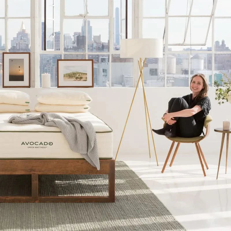 Avocado Green Organic Medium Tight Top Mattress with Certified Latex Hybrid Support