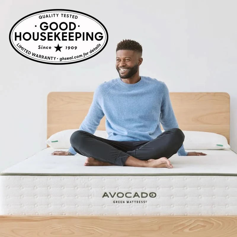 Avocado Green Organic Medium Tight Top Mattress with Certified Latex Hybrid Support
