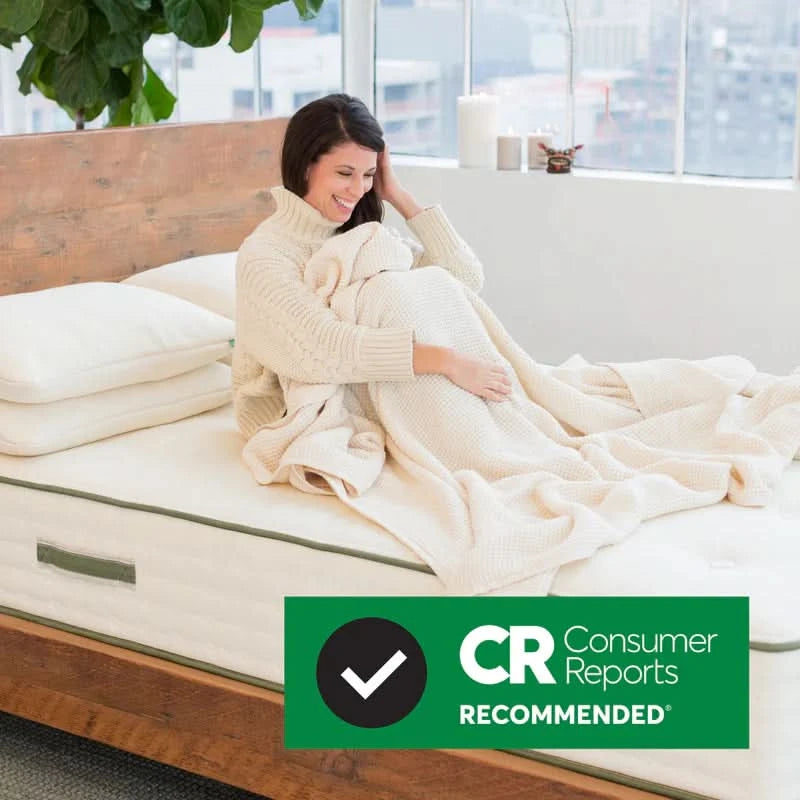 Avocado Green Organic Medium Tight Top Mattress with Certified Latex Hybrid Support