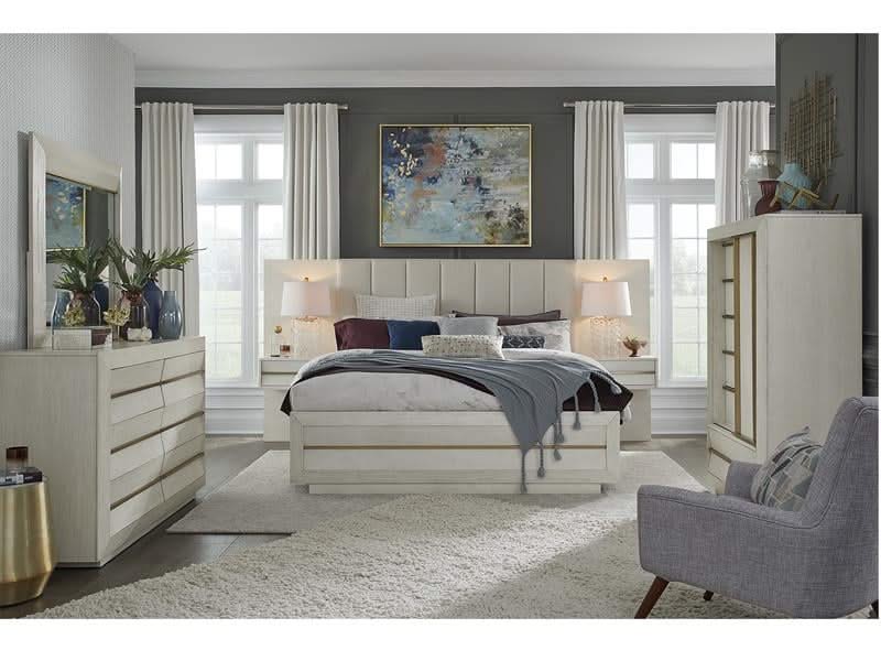 Atlantic White Double Dresser – 6 Drawers with Sculpted Contemporary Detail