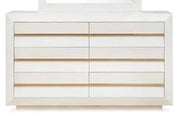 Atlantic White Double Dresser – 6 Drawers with Sculpted Contemporary Detail
