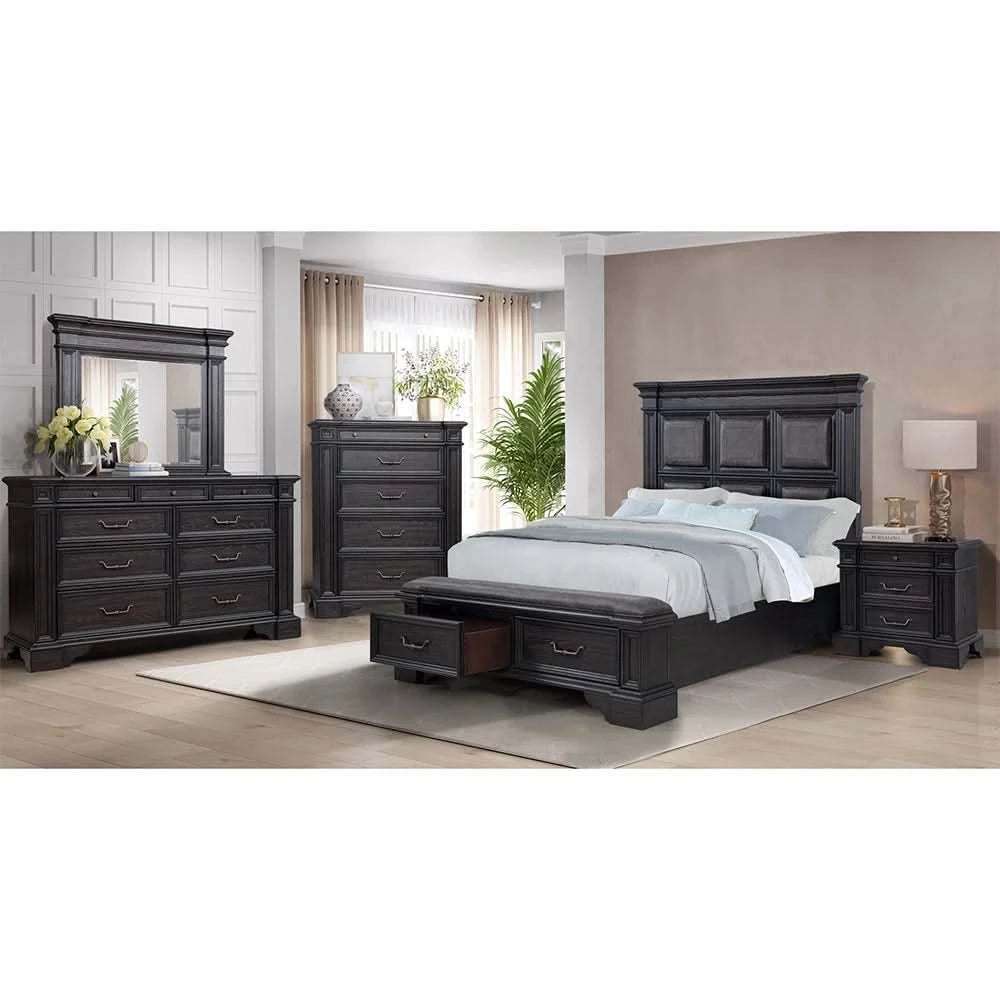 Palisade Brown Contemporary Storage Bed