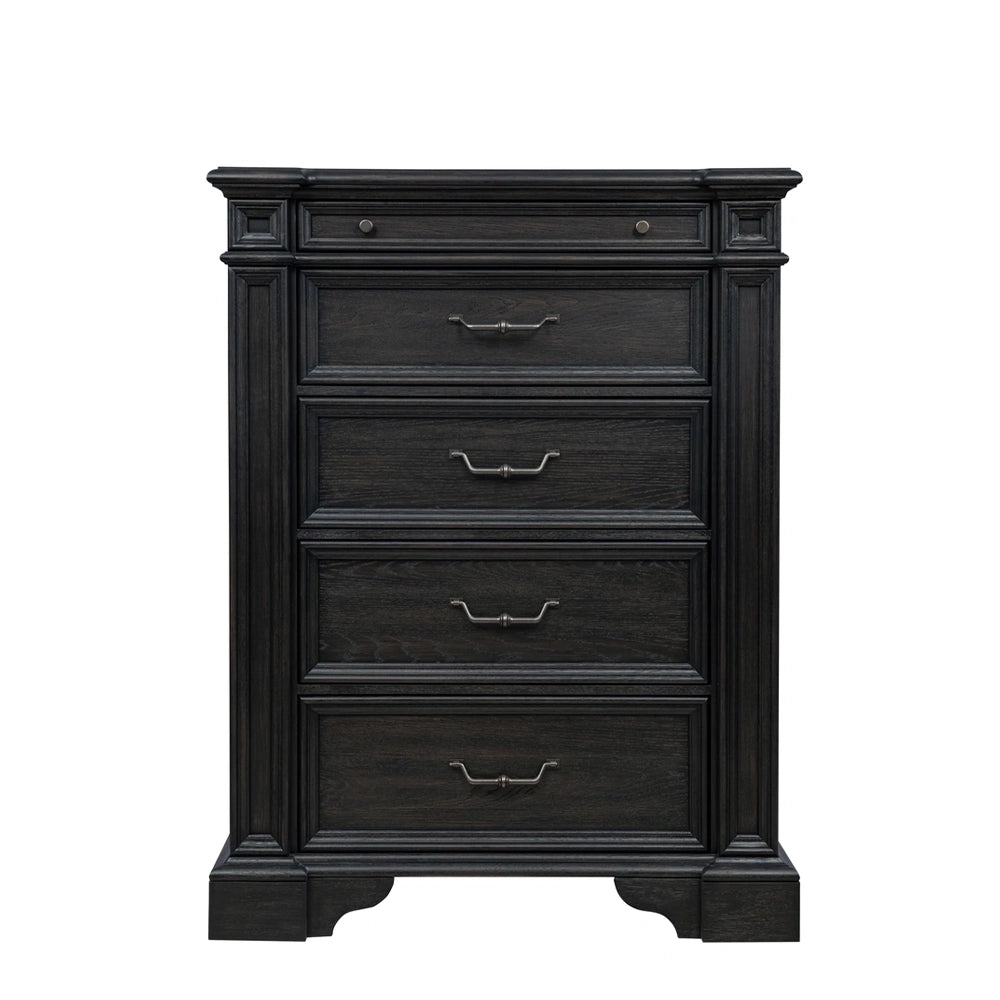 Palisade Brown Contemporary 5 Drawer Chest with Spacious Storage