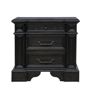 Palisade Brown Contemporary Nightstand with USB and LED Lighting