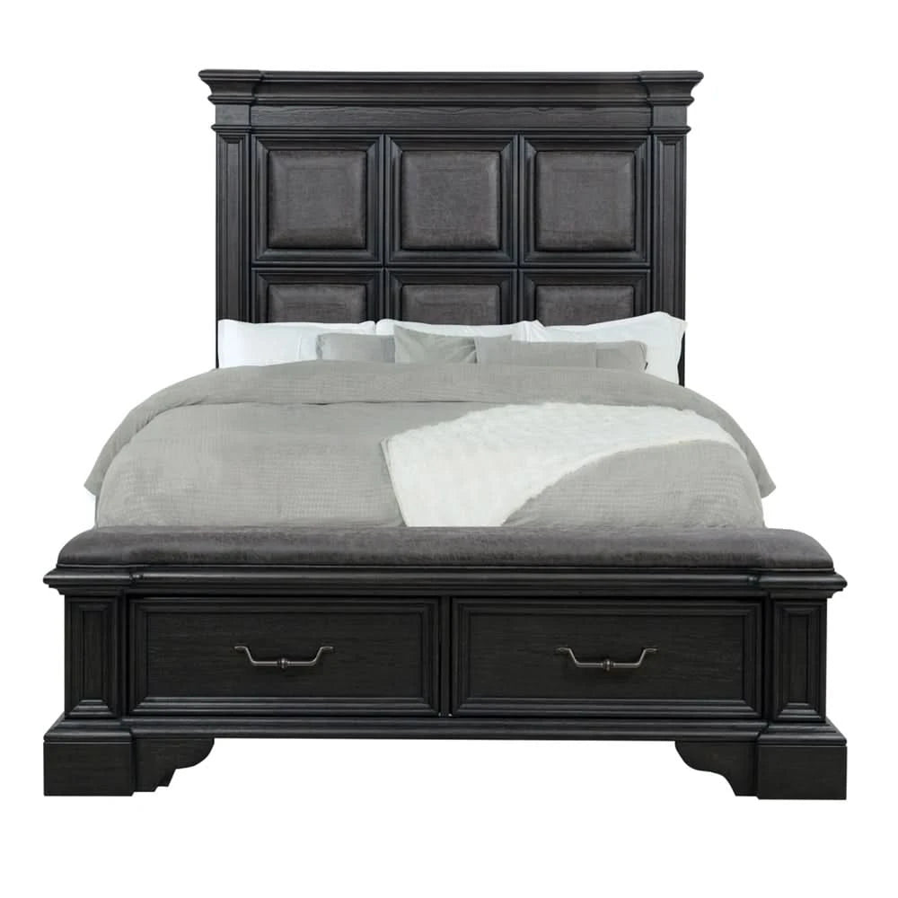 Palisade Brown Contemporary Storage Bed