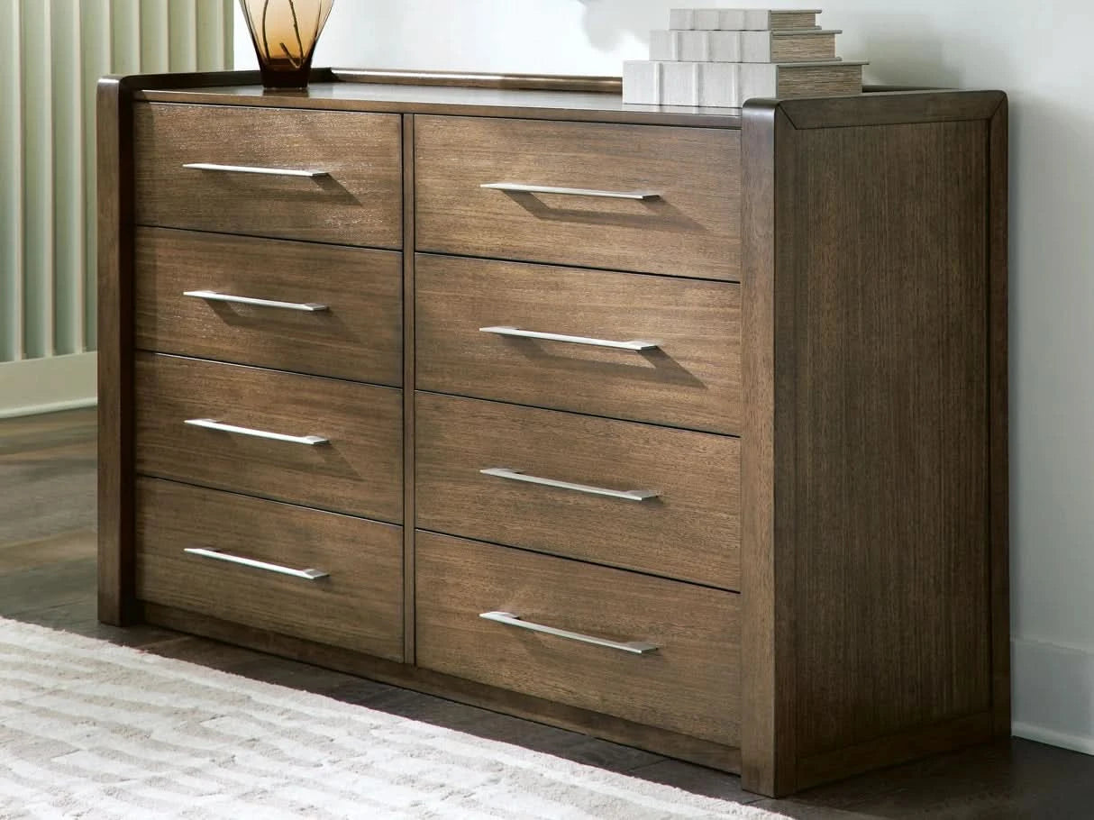 Archives Brown Contemporary 5-Piece Storage Bedroom Set with Upholstered Bed