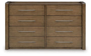 Archives Brown Contemporary 8-Drawer Dresser