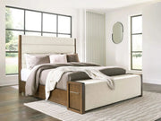 Archives Brown Contemporary 5-Piece Storage Bedroom Set with Upholstered Bed