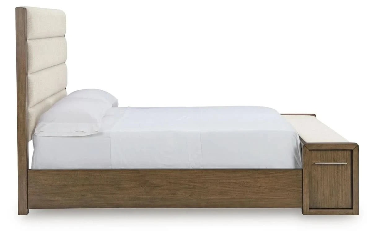 Archives Brown Contemporary 5-Piece Storage Bedroom Set with Upholstered Bed