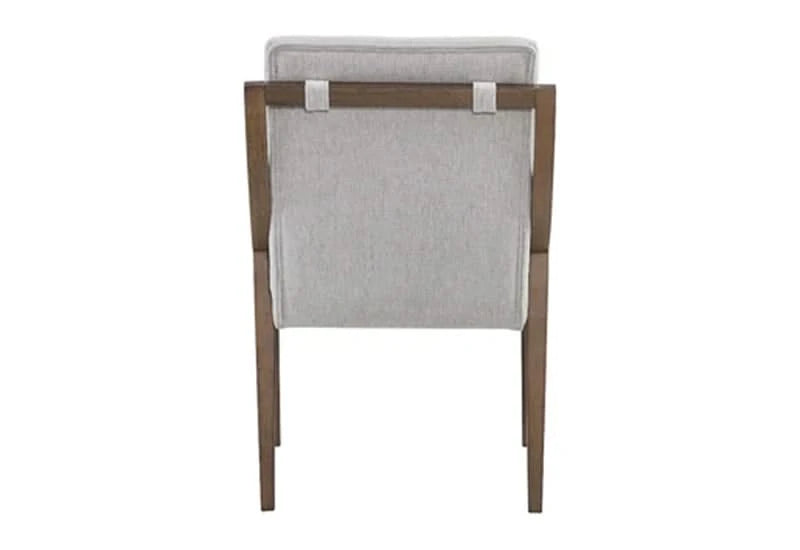 Banyan Natural Wood Sling Dining Chair with Cushioned Seat and Back