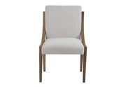 Banyan Natural Wood Sling Dining Chair with Cushioned Seat and Back