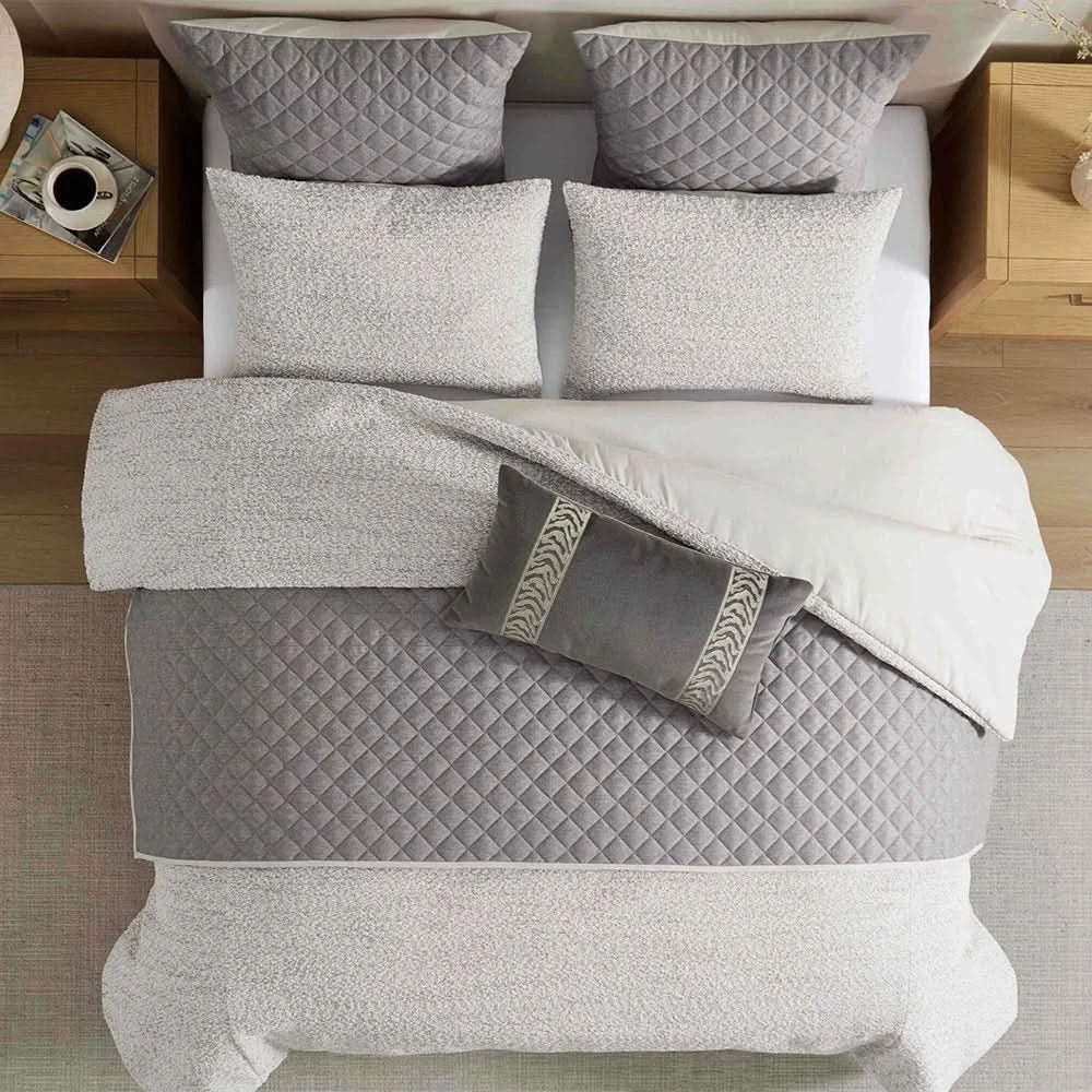 Brynlee Queen or King 8PC Comforter Set with Layered Coverlet & Decorative Pillows