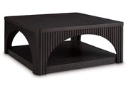 Bailey Black Contemporary Square Coffee Table