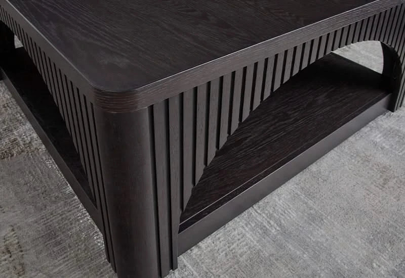Bailey Black Contemporary Square Coffee Table