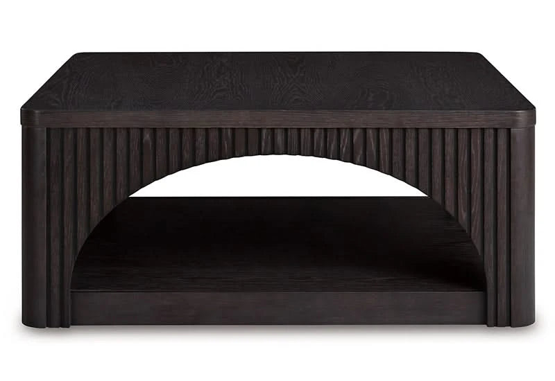 Bailey Black Contemporary Square Coffee Table