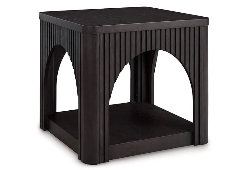 Bailey Black Contemporary Square End Table