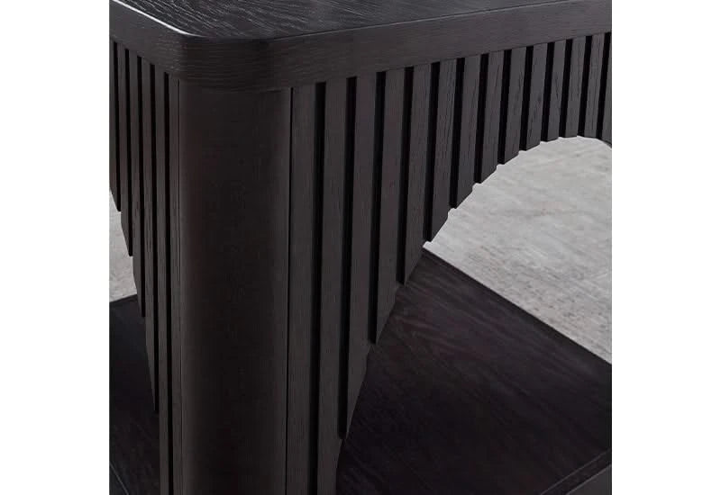 Bailey Black Contemporary Square End Table