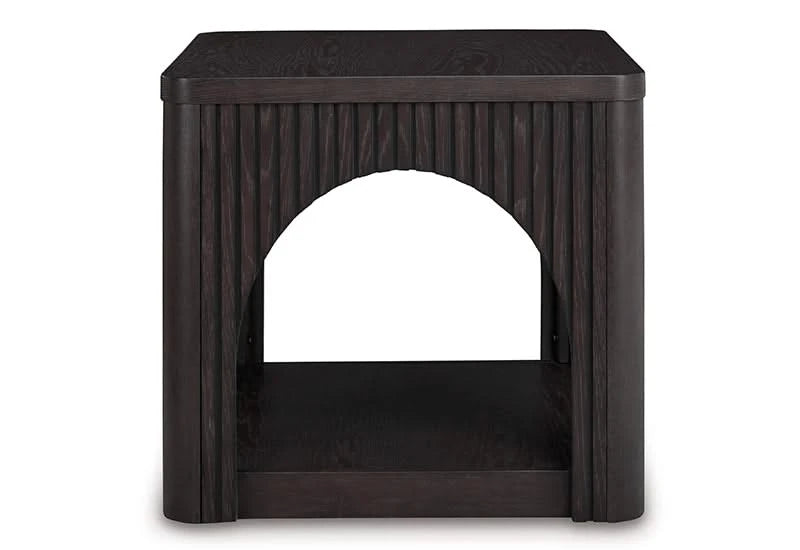 Bailey Black Contemporary Square End Table