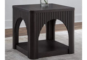 Bailey Black Contemporary Square End Table