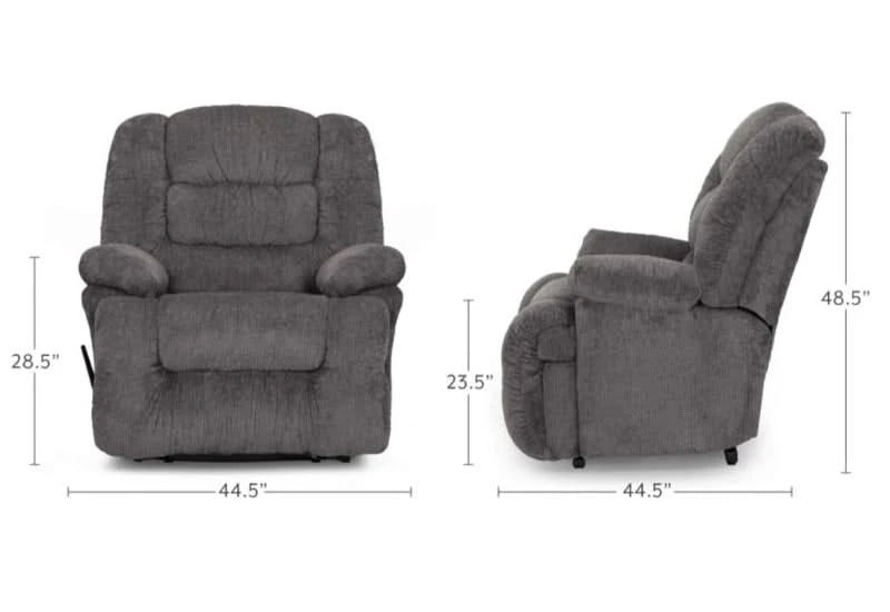 Titan Charcoal Oversized Recliner with Ultralign Technology