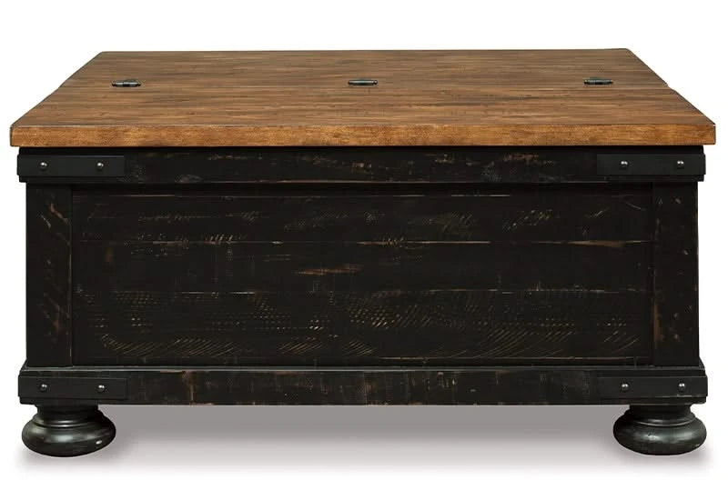 Cancun Two Tone Rustic Square Lift Top Coffee Table