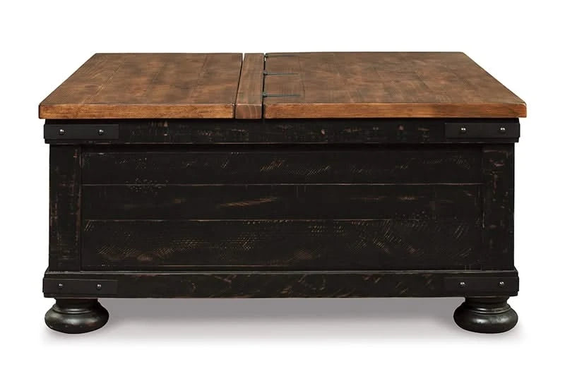 Cancun Two Tone Rustic Square Lift Top Coffee Table