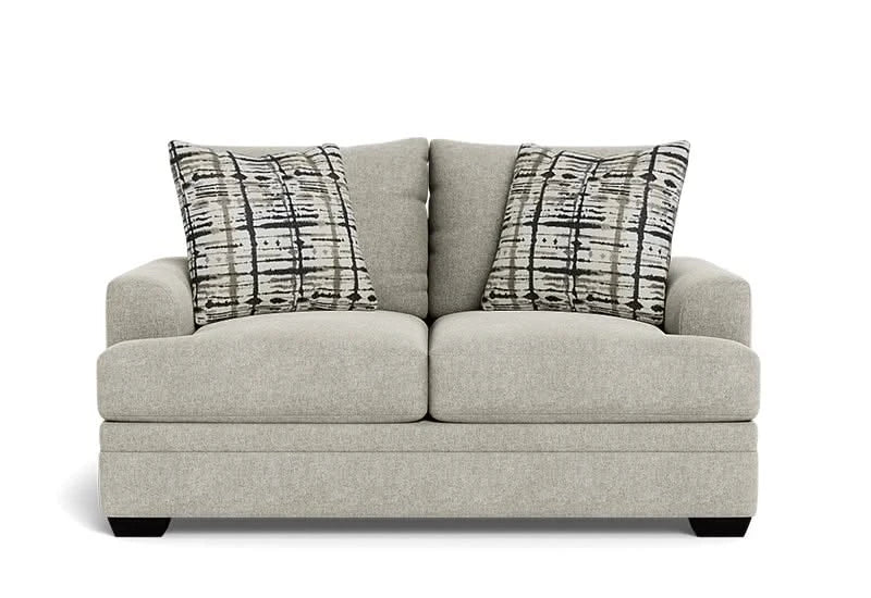 Carson Mist Gray Contemporary Living Room Set Includes Sofa and Loveseat with Accent Pillows