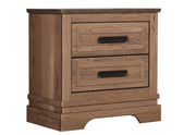 Coventry Hall 2-Drawer Nightstand in Pecan Wood Finish