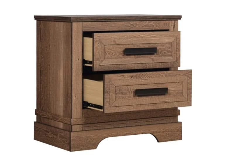 Coventry Hall 2-Drawer Nightstand in Pecan Wood Finish