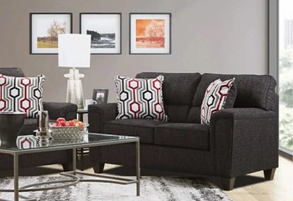 Dante Onyx Contemporary Loveseat