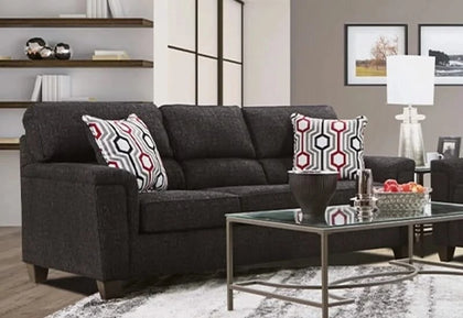 DANTE ONYX Sofa – Contemporary Style with Geometric Pillows