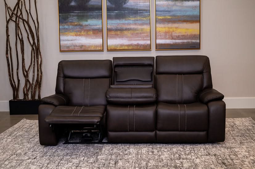 Moto Motion Kona Earth Brown Leather Power Reclining Living Room