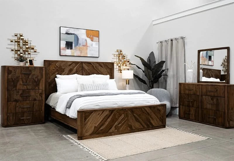 Deepika Brown 5 Drawers Chest