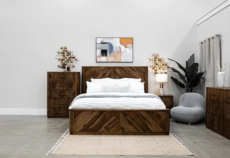 Deepika Brown Mango/Teak Queen/King Bed