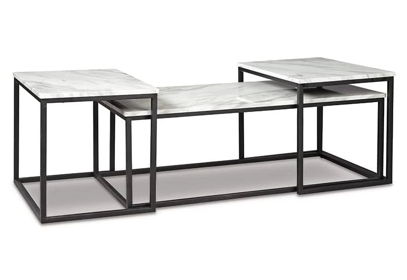 Donnesta Contemporary Nesting 3 PC Coffee Table Set