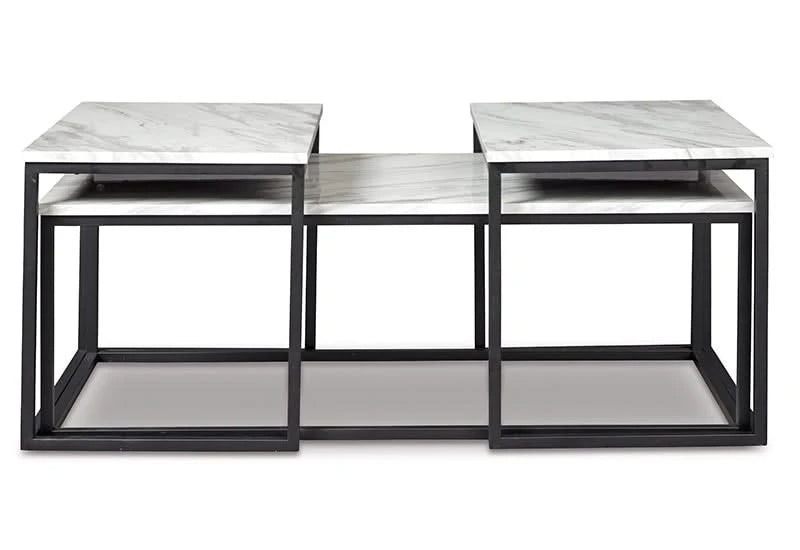 Donnesta Contemporary Nesting 3 PC Coffee Table Set