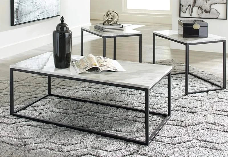 Donnesta Contemporary Nesting 3 PC Coffee Table Set