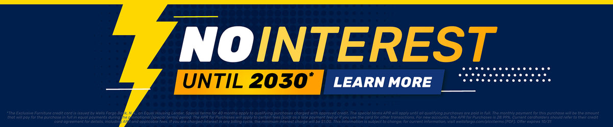 Exclusive Furniture financing: no interest until 2030