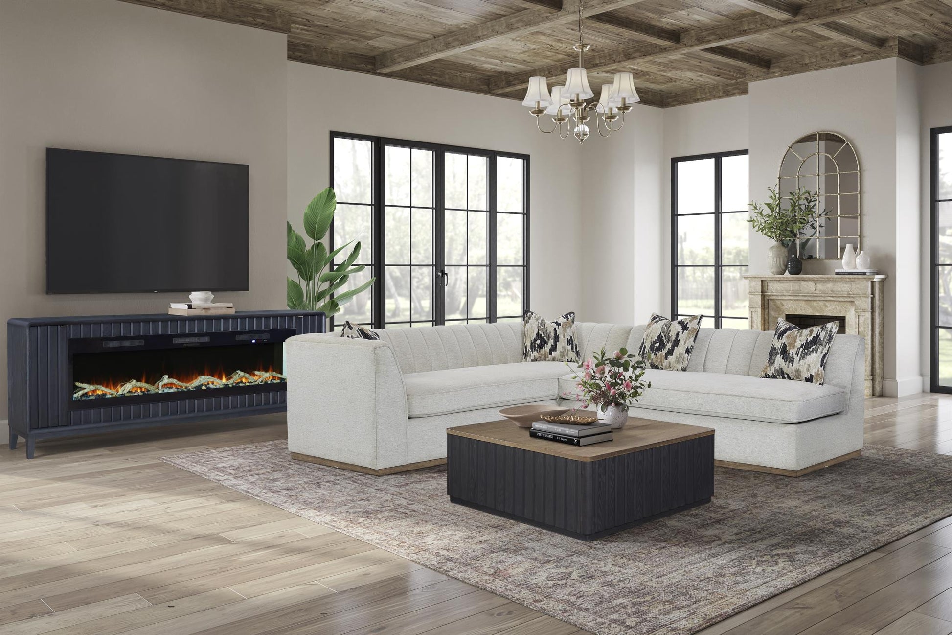 Elure 96" Console - Peppercorn