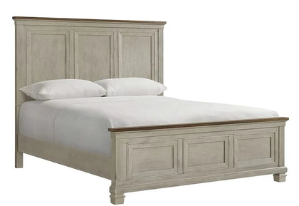 Farmington Two Tone Rustic Bed Includes Headboard, Footboard and Rails