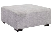 Galactic Oyster Gray Modern Ottoman