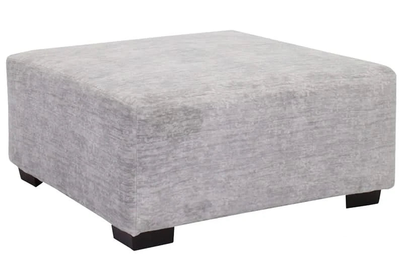 Galactic Oyster Gray Modern Ottoman