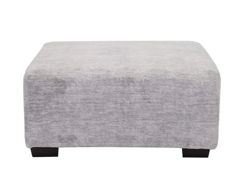 Galactic Oyster Gray Modern Ottoman