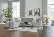 Galactic Oyster Gray Modern 2 PC Sectional with Toss Pillows