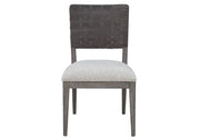 Griffith Gray Upholstered Woven Side Chair