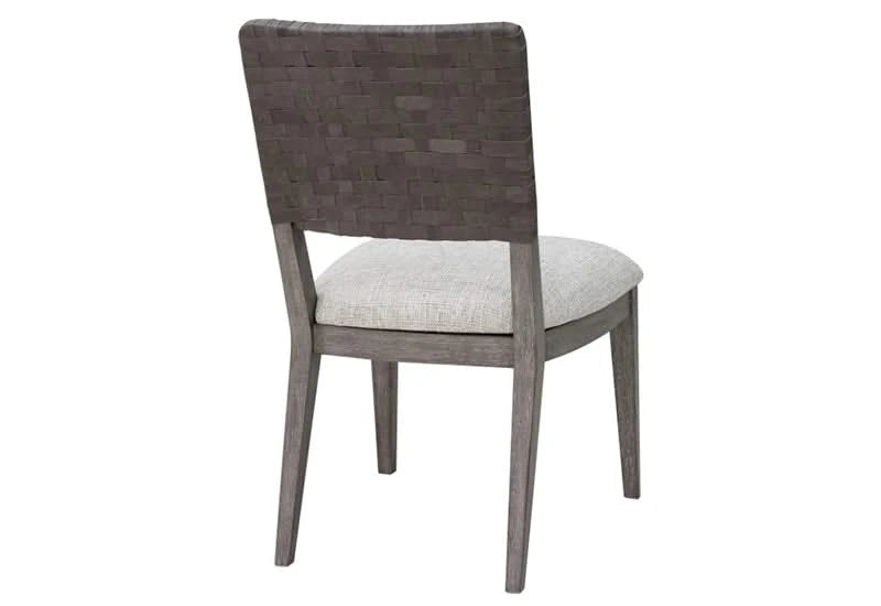 Griffith Gray Upholstered Woven Side Chair