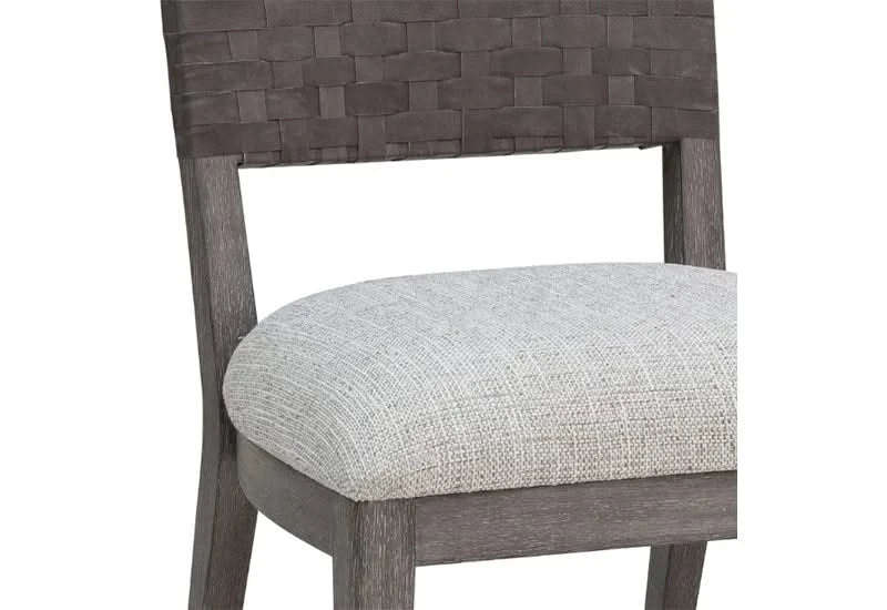 Griffith Gray Upholstered Woven Side Chair