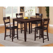 Kingsley Espresso 5-Piece Counter Height Dining Set